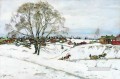 Abedules negros de invierno sergiyev posad 1921 Konstantin Yuon paisaje nevado